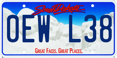SD license plate 0EWL38