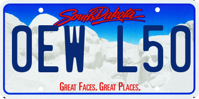 SD license plate 0EWL50