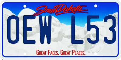 SD license plate 0EWL53