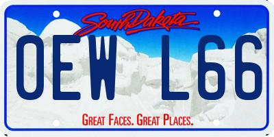 SD license plate 0EWL66