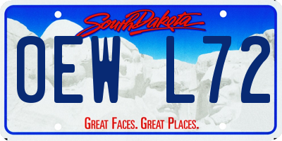 SD license plate 0EWL72