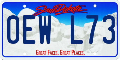 SD license plate 0EWL73