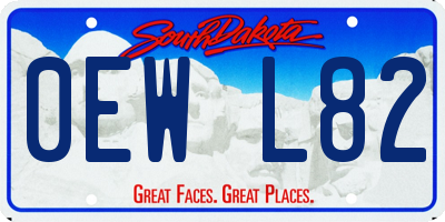 SD license plate 0EWL82