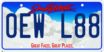 SD license plate 0EWL88