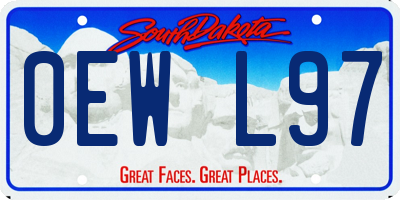 SD license plate 0EWL97