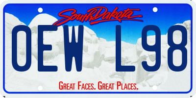 SD license plate 0EWL98