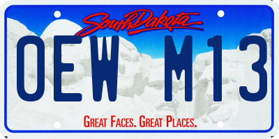SD license plate 0EWM13