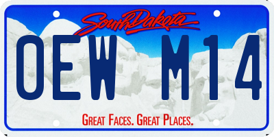 SD license plate 0EWM14