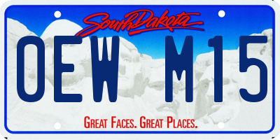 SD license plate 0EWM15