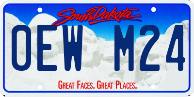SD license plate 0EWM24