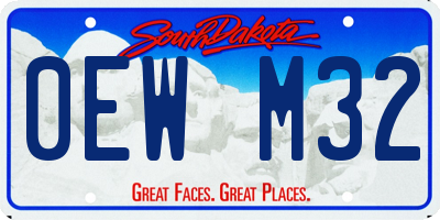 SD license plate 0EWM32