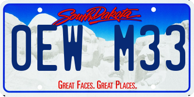SD license plate 0EWM33