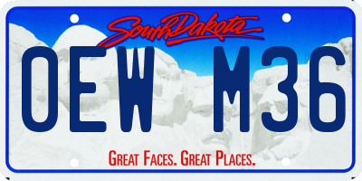 SD license plate 0EWM36