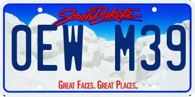 SD license plate 0EWM39