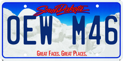 SD license plate 0EWM46