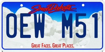 SD license plate 0EWM51