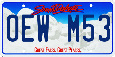 SD license plate 0EWM53