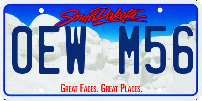 SD license plate 0EWM56