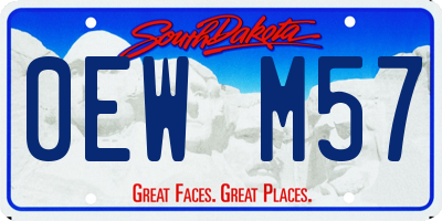 SD license plate 0EWM57