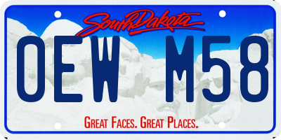 SD license plate 0EWM58