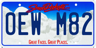 SD license plate 0EWM82