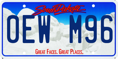 SD license plate 0EWM96