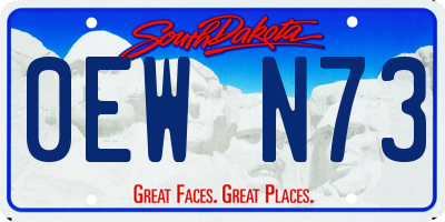 SD license plate 0EWN73