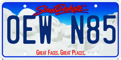 SD license plate 0EWN85