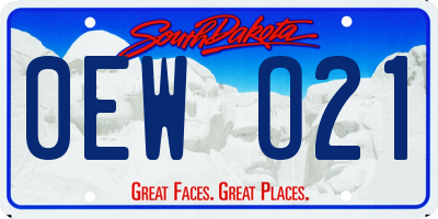 SD license plate 0EWO21