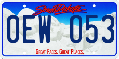 SD license plate 0EWO53