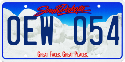 SD license plate 0EWO54