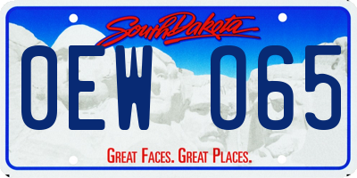 SD license plate 0EWO65