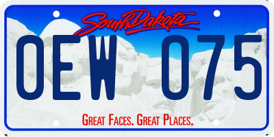 SD license plate 0EWO75