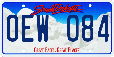 SD license plate 0EWO84