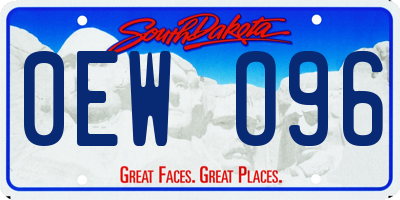 SD license plate 0EWO96