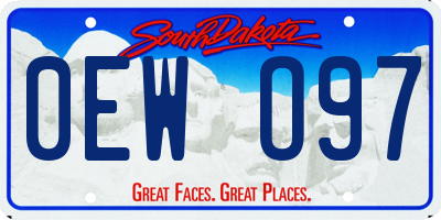 SD license plate 0EWO97