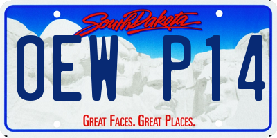 SD license plate 0EWP14