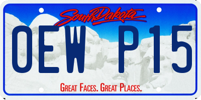 SD license plate 0EWP15