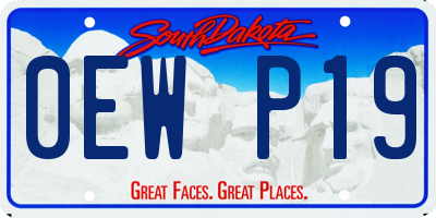 SD license plate 0EWP19
