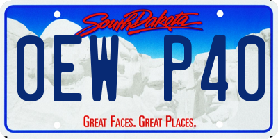 SD license plate 0EWP40