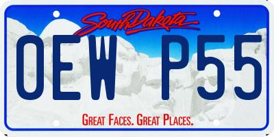 SD license plate 0EWP55