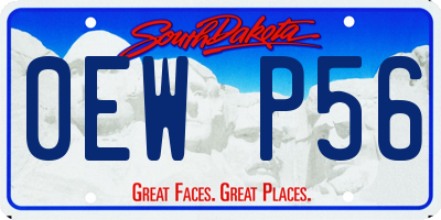 SD license plate 0EWP56