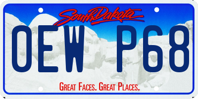 SD license plate 0EWP68