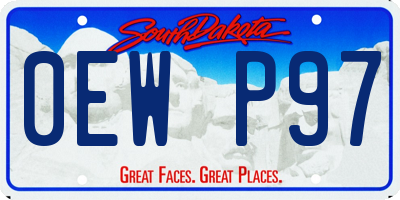 SD license plate 0EWP97