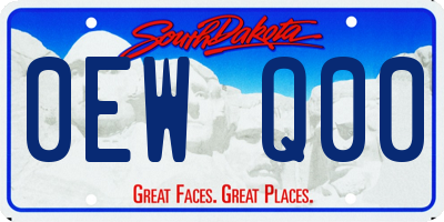 SD license plate 0EWQ00