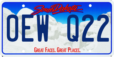 SD license plate 0EWQ22