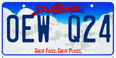 SD license plate 0EWQ24
