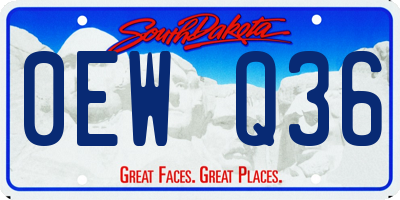 SD license plate 0EWQ36