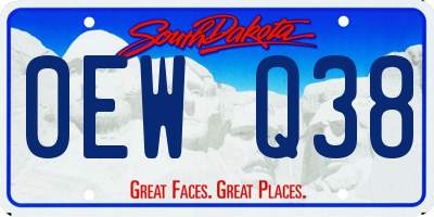 SD license plate 0EWQ38