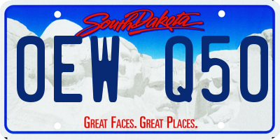 SD license plate 0EWQ50